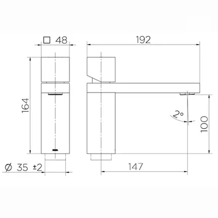 Misturador Monocomando Bica Baixa para Banheiro Docol Minima Cromado 919406