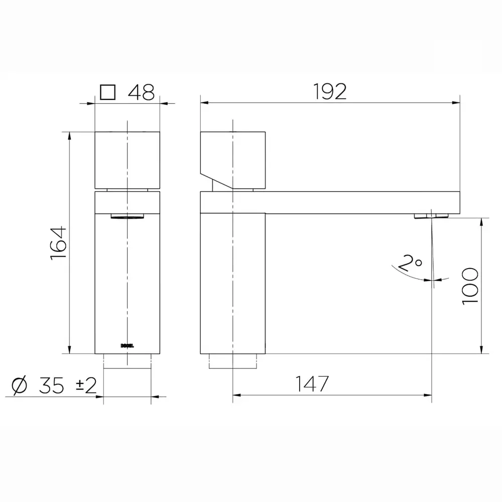 Misturador Monocomando Bica Baixa para Banheiro Docol Minima Cromado 919406