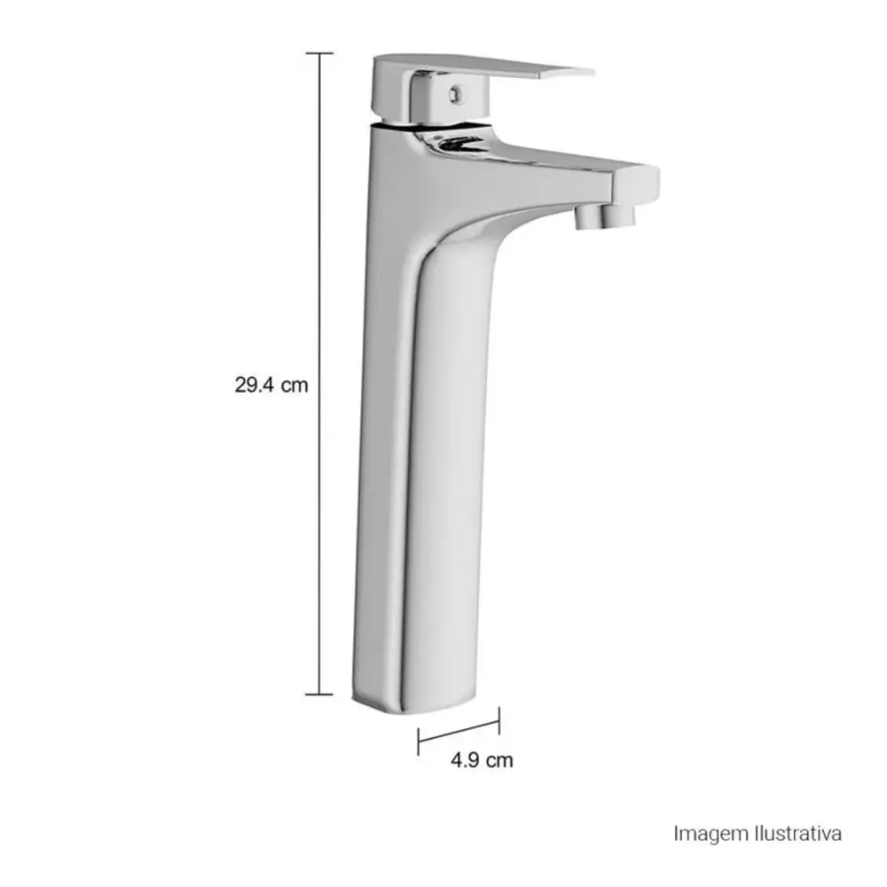 Misturador Monocomando de Mesa Bica Alta para Banheiro Deca Level Cromado 2885.C26