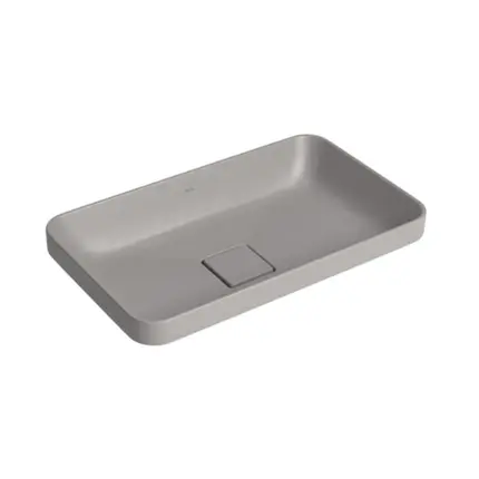 Cuba Retangular de Sobrepor 50cm Deca Cinza Antracite L.23050.85