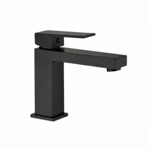 Misturador Monocomando para Lavatório Kromma Quadratta Black Matte KR275 11BLM