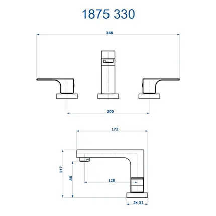 Misturador de Mesa Bica Baixa Fani Retta Cromado 1875 C330