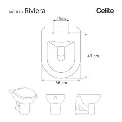 Assento Sedile em Inox com Rebite Aparente Riviera Celite Branco