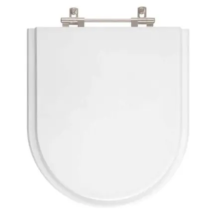 Assento Sedile em Inox com Rebite Aparente Riviera Celite Branco