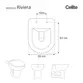 Assento Sedile em Inox com Rebite Aparente Riviera Celite Branco