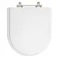 Assento Sedile em Inox com Rebite Aparente Riviera Celite Branco