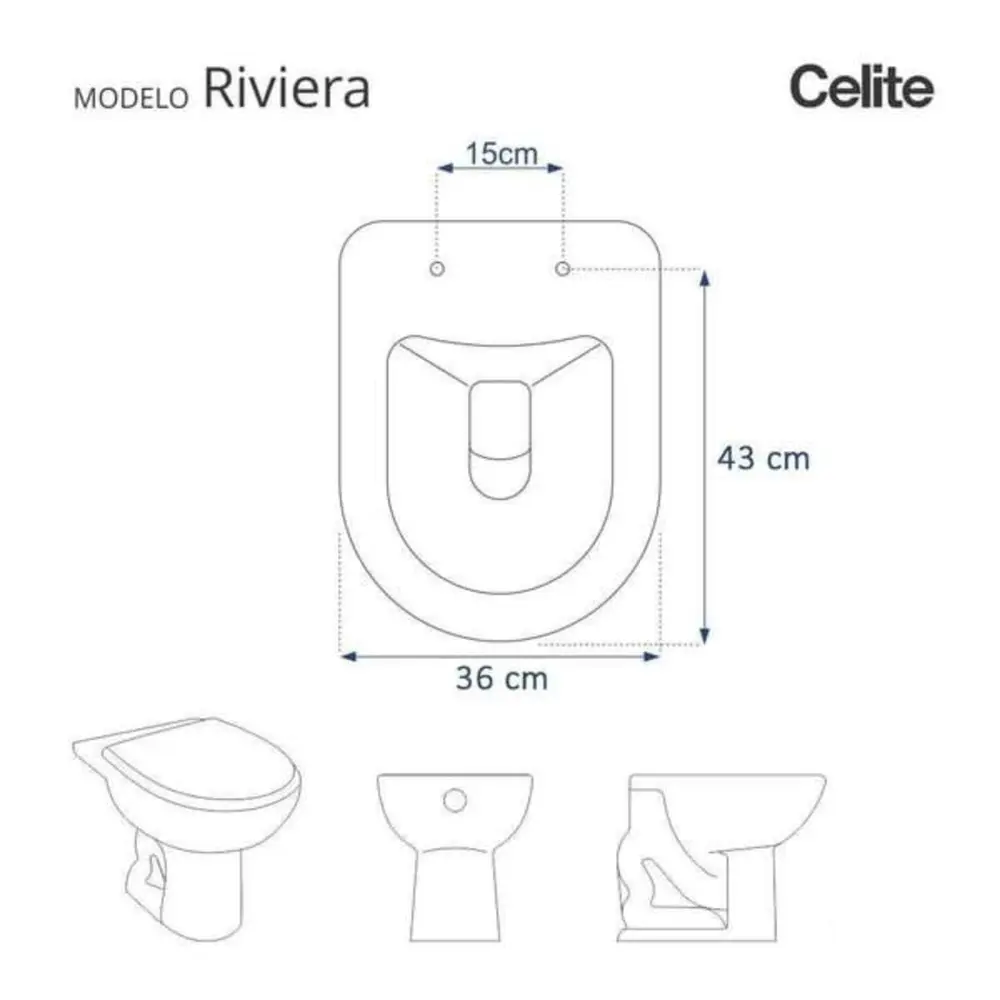 Assento Sedile em Inox com Rebite Aparente Riviera Celite Branco