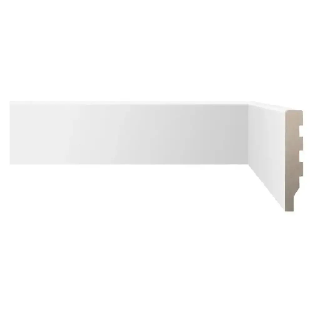 Rodapé Fit Branco Liso 10x240cm Biancogres
