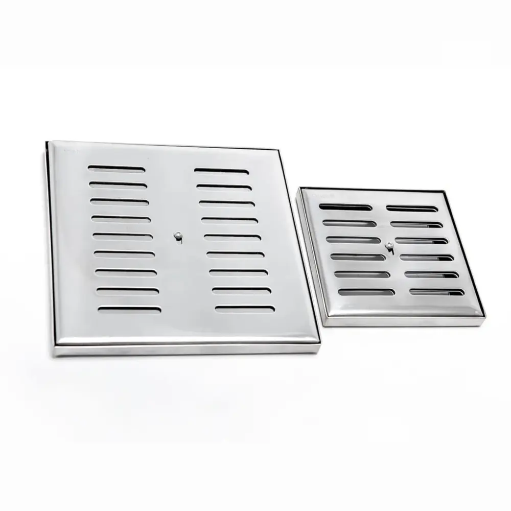 Ralo Quadrado com Fecho 10x10cm Scoar em Aço Inox