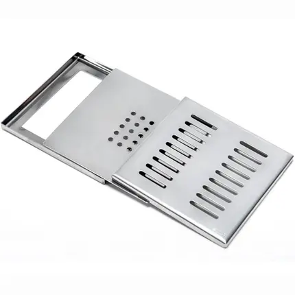 Ralo Quadrado com Chapa Difusora  15x15cm Scoar em Aço Inox