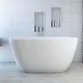 Banheira de Imersão Sabbia Olinda em Duramatt Branco Fosco com Válvula Click Cromada