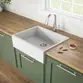 Cuba de Cozinha Sabbia Pimenta Farm 60 em Duraquartz Branco Nevado