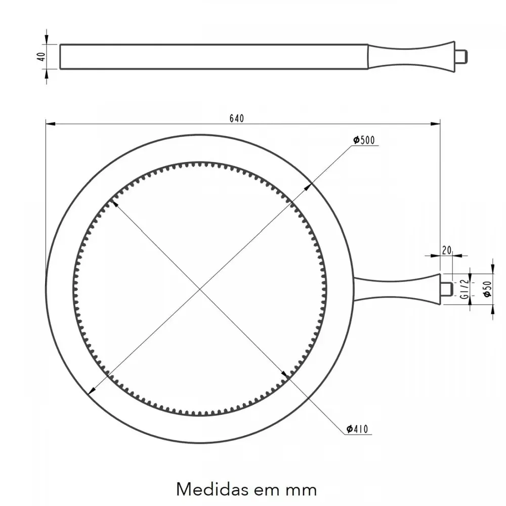 Chuveiro de Parede Unique Spa Ring Shower Cromado
