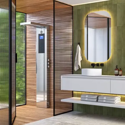 Steam Shower Unique Spa Silver Mirror