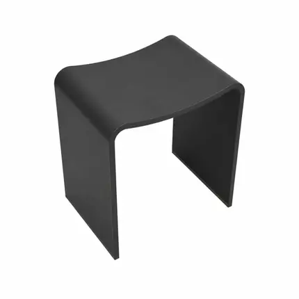 Banqueta Unique Spa Preto Fosco Solid Surface