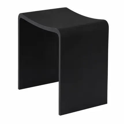 Banqueta Unique Spa Preto Fosco Solid Surface