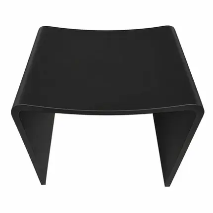 Banqueta Unique Spa Preto Fosco Solid Surface