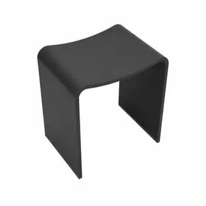 Banqueta Unique Spa Preto Fosco Solid Surface