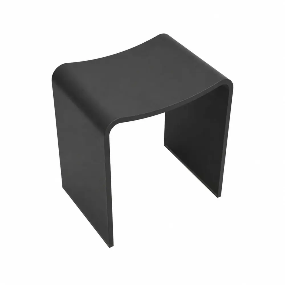 Banqueta Unique Spa Preto Fosco Solid Surface