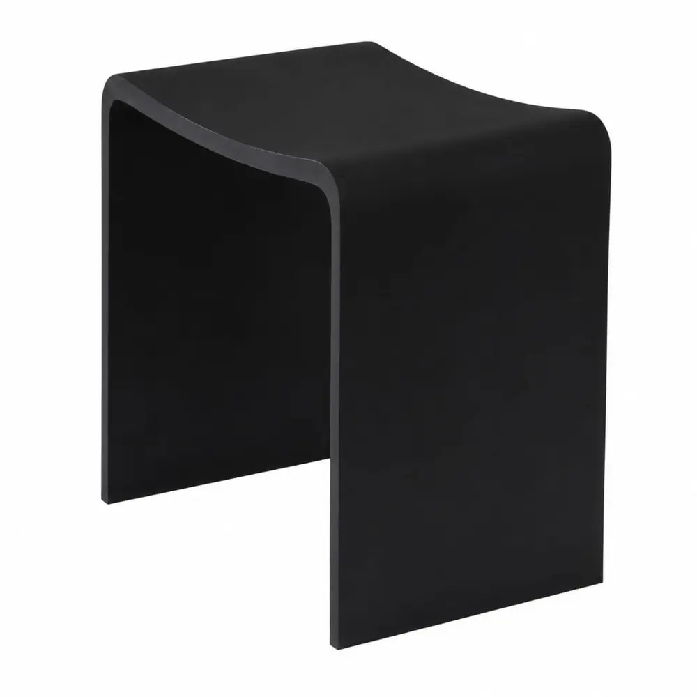 Banqueta Unique Spa Preto Fosco Solid Surface
