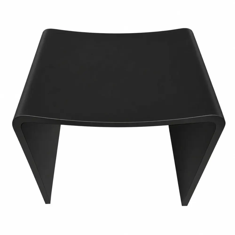 Banqueta Unique Spa Preto Fosco Solid Surface