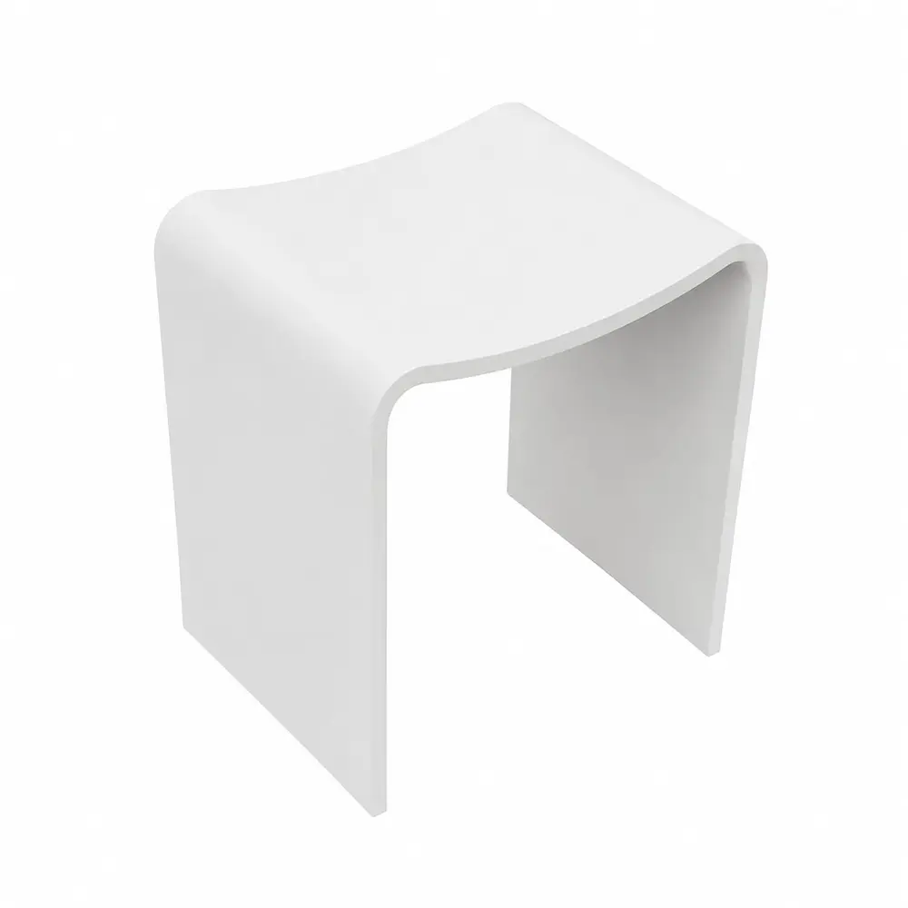 Banqueta Unique Spa Branco Fosco Solid Surface