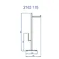 Papeleira de Piso Quadrada com Reserva Fani Paris Preto Fosco 2102 BK115