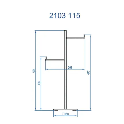 Papeleira de Piso Quadrada com Reserva Fani Paris Cobre Fosco 2103 RV115