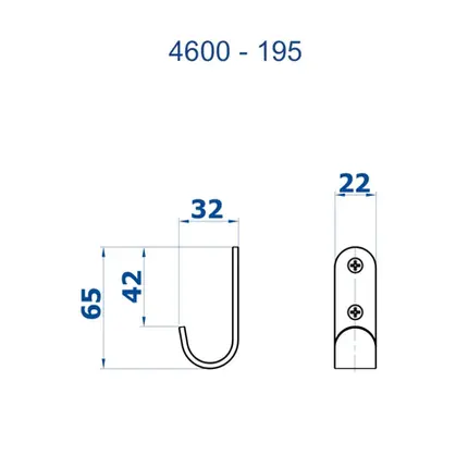 Cabide para Banheiro Fani Soft Cromado 4600 C195