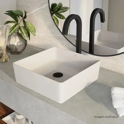 Torneira de Mesa Bica Alta para Banheiro Deca Tube Black Matte 1198.BL.TUB.MT