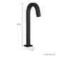 Torneira de Mesa Bica Alta para Banheiro Deca Tube Black Matte 1198.BL.TUB.MT