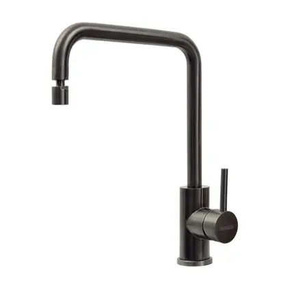 Misturador Monocomando Tramontina Angolare em Aço Inox Black com Bica Articulada 94520513