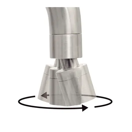 Misturador Monocomando Tramontina Angolare em Aço Inox Black com Bica Articulada 94520513