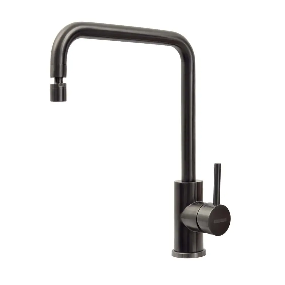 Misturador Monocomando Tramontina Angolare em Aço Inox Black com Bica Articulada 94520513