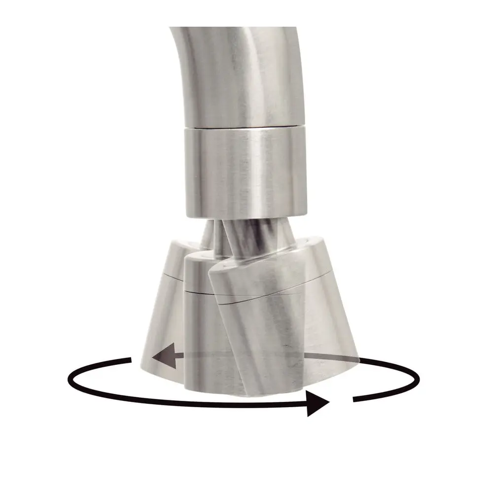 Misturador Monocomando Tramontina Angolare em Aço Inox Black com Bica Articulada 94520513