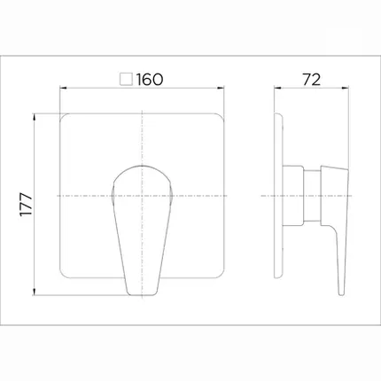 Monocomando para Base de Alta Pressão e Ducha Higiênica Docol Lift Cromado 804906
