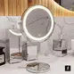 Espelho Redondo de Bancada Italy Line com LED Sem Fio e Aumento Cromado