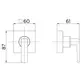 Acabamento para Registro Base Deca 1/2", 3/4" e 1" DocolStillo Niquel Escovado 00824144