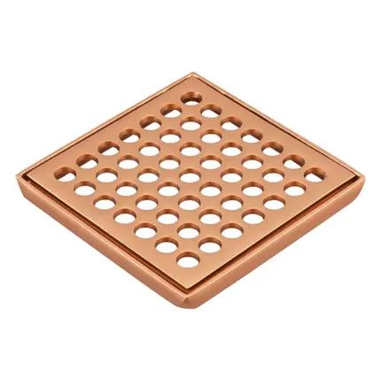 Grelha Quadrada em Latão com Caixilho 15cm Fani Cobre Fosco  1919 RV