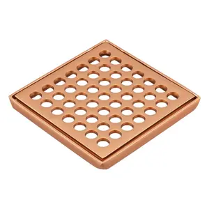 Grelha Quadrada em Latão com Caixilho 15cm Fani Cobre Fosco  1919 RV