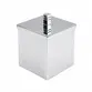 Porta Cotonete Quadrado em Aço Inox Cromado Class Vip Metais