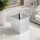 Porta Cotonete Quadrado em Aço Inox Cromado Class Vip Metais