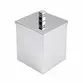 Porta Algodão Quadrado em Aço Inox Cromado Class Vip Metais
