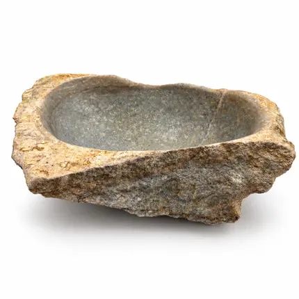 Cuba de Apoio 37x30cm Esculpida em Pedra Sabão Rústica