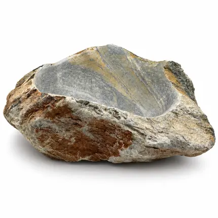 Cuba de Apoio 44x35cm Esculpida em Pedra Sabão Rústica