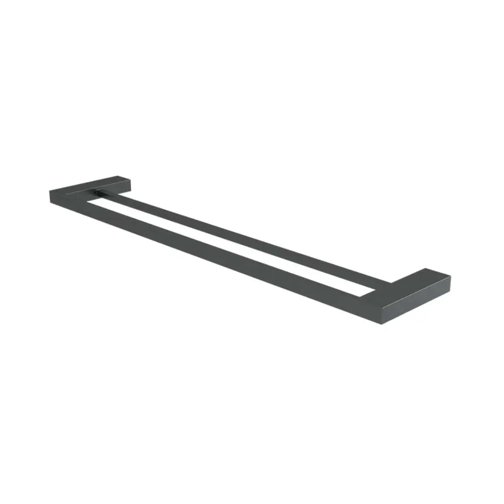 Porta Toalha Duplo Longo 63,5cm Fani Horus Grafite Ônix 4900 GO450