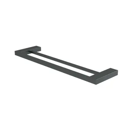 Porta Toalha Duplo Médio 48,5cm Fani Horus Grafite Ônix 4910 GO450