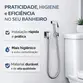 Ducha Higiênica Cromada Registro 1/4 Volta Mangueira 1,20m