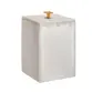 Lixeira Quadrada 5,5L em Resina Madreperola - Ouro Escovado