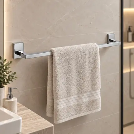 Kit de Acessórios para Banheiro 4 Peças Inox Cromado